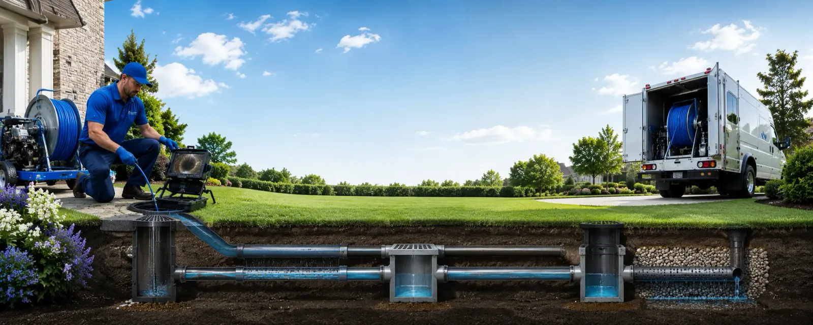 Outdoor drain cleaning information for Montague, NJ